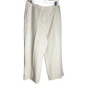 David N Linen Wide Leg Loose Fit Blend Dress Capris Sz 14